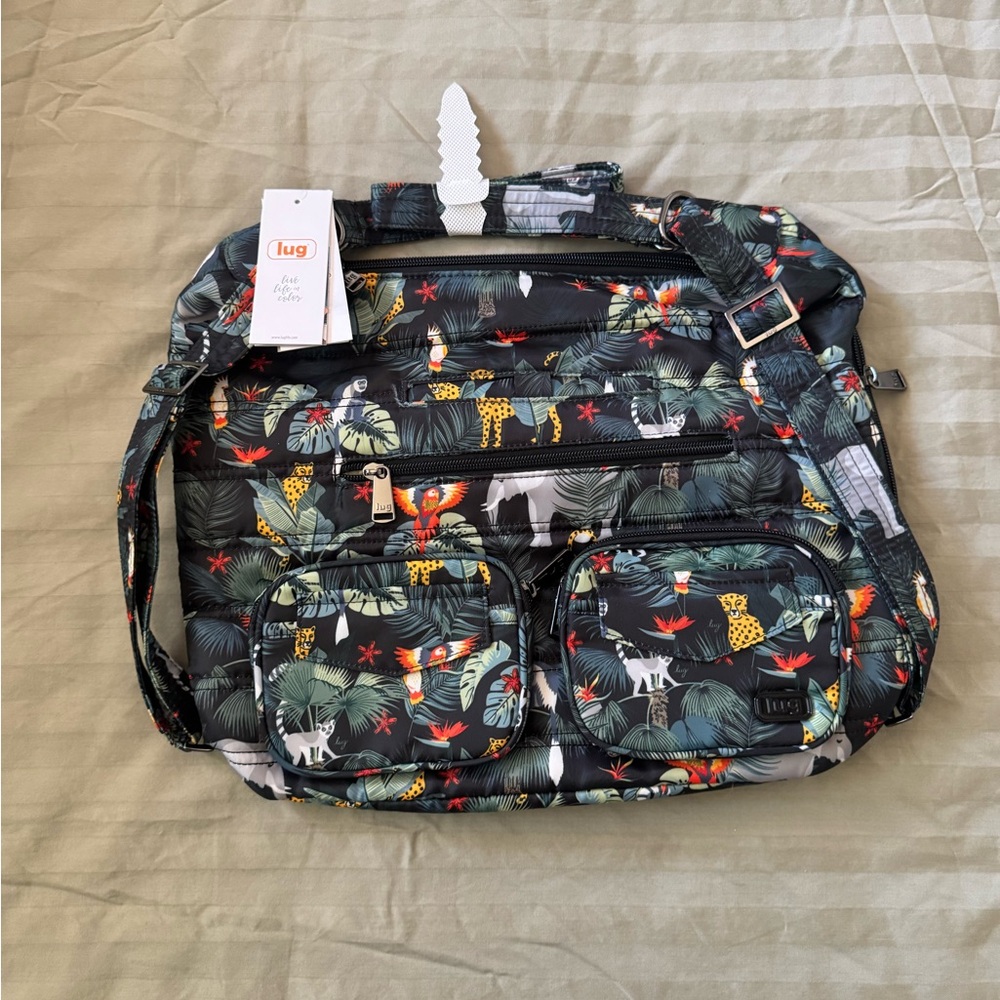 lug Zipliner 2 Wildlife Black Messenger Bag